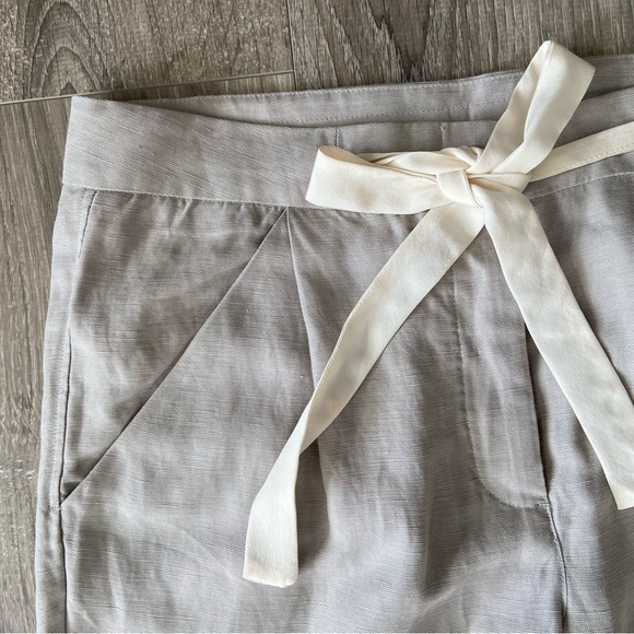 Gray Linen Blend Marais Pant - Picture 3 of 6